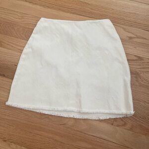 UO White Denim Miniskirt